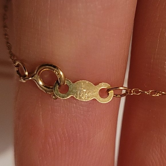 10K NECKLACE DIAMOND TOPAZ - Picture 2 of 3